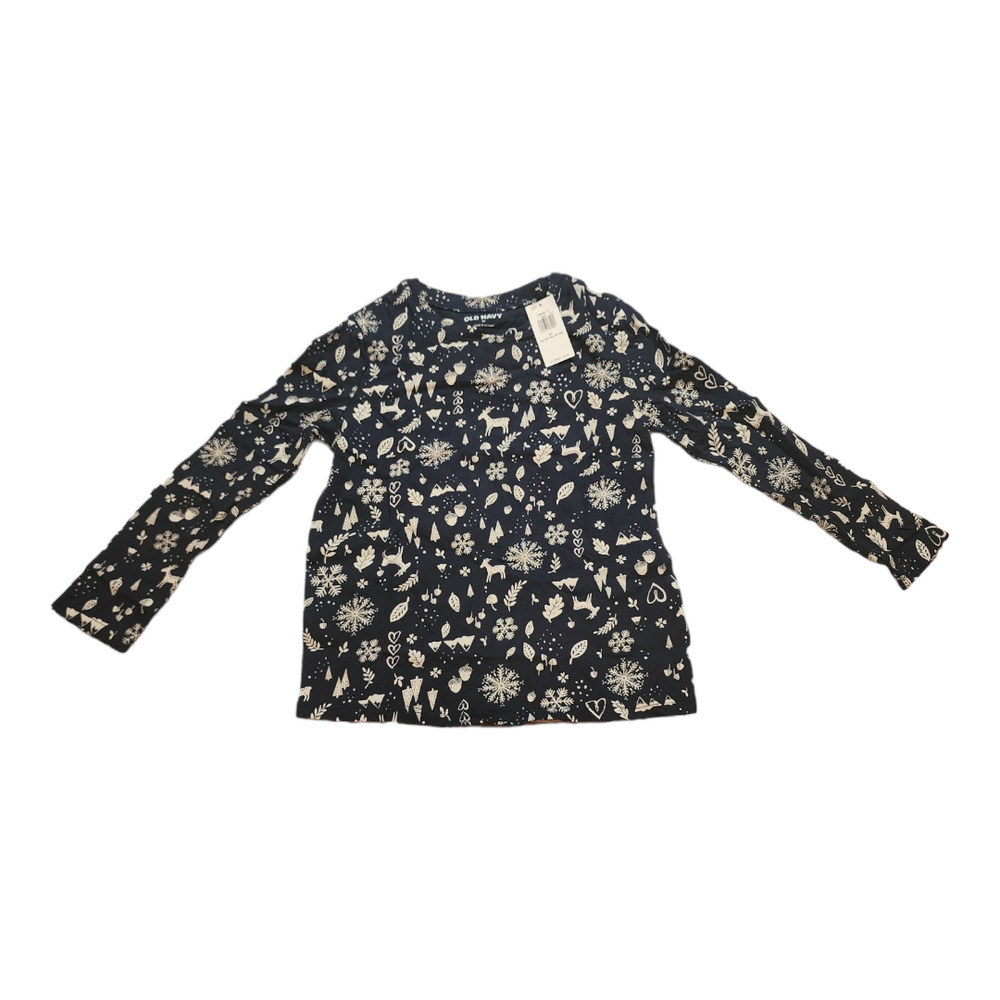NWT Old Navy Toddler Snowflake Long Sleeve Shirt 4T